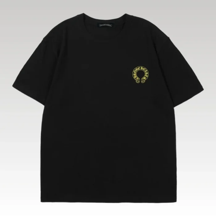 T-shirt Chrome Hearts Yellow Horseshoe Black Logo CH017 - Drip Slum