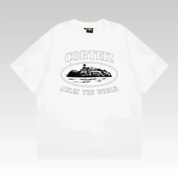 T-shirt Corteiz Rules The World White - Drip Slum