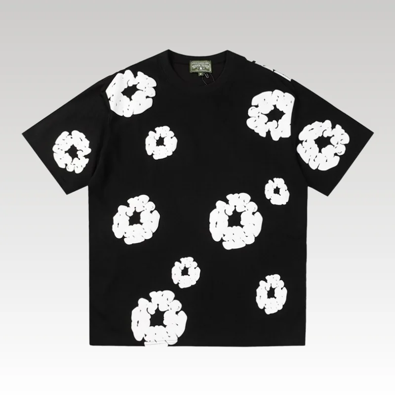 T-shirt Denim Tears White Clouds Black - Drip Slum