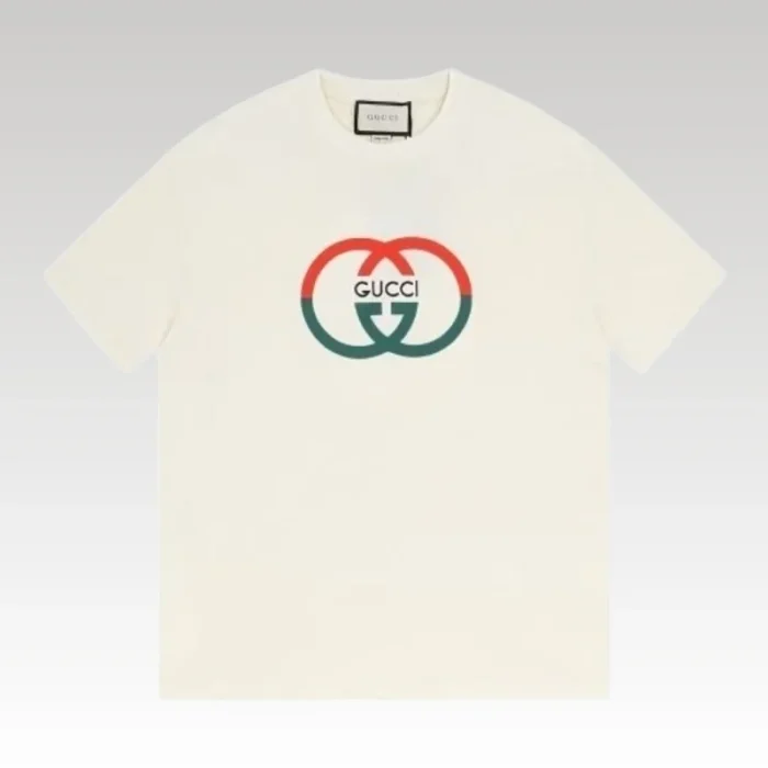 T-shirt Gucci Double G Logo White GC045 - Drip Slum