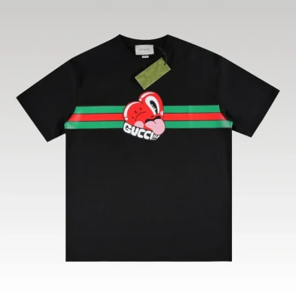 T-shirt Gucci Heart Logo Black GC015 - Drip Slum