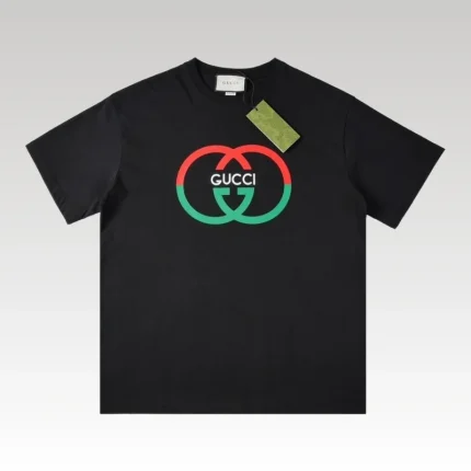 T-shirt Gucci Interlocking Logo Black GC013 - Drip Slum