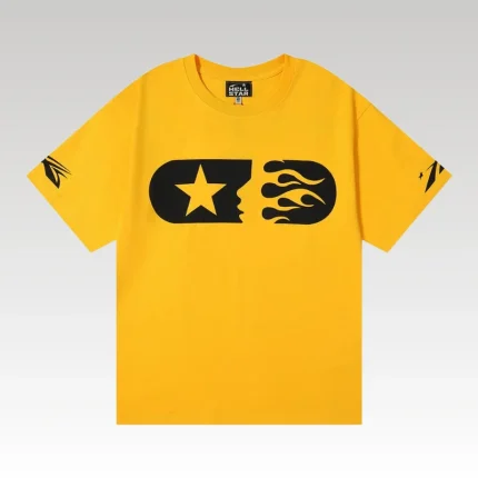 T-shirt Hellstar Sports Flame Yellow Graphic HS002 - Drip Slum