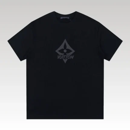 T-shirt Louis Vuitton Black Monogram Logo - Drip Slum