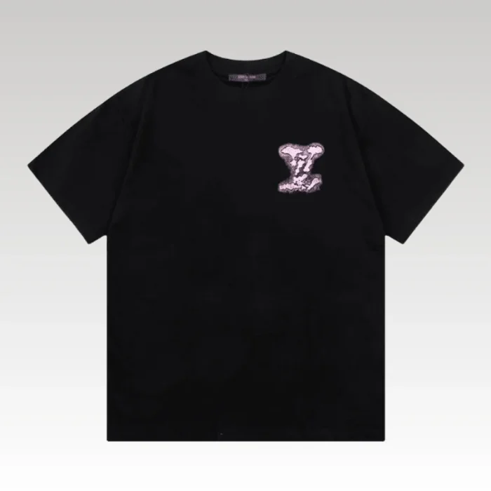T-shirt Louis Vuitton Black Pink LV - Drip Slum