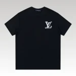 T-shirt Louis Vuitton Black White Logo - Drip Slum