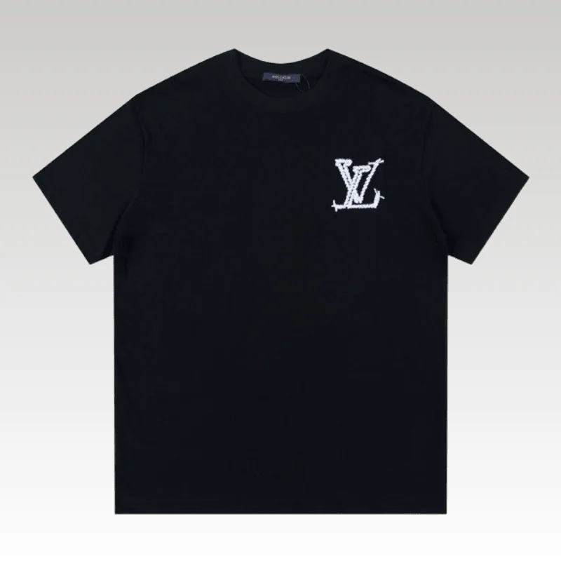 T-shirt Louis Vuitton Black White Logo - Drip Slum
