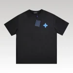 T-shirt Louis Vuitton Blue LV Logo Black - Drip Slum
