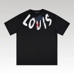 T-shirt Louis Vuitton Brushstroke Logo Black - Drip Slum