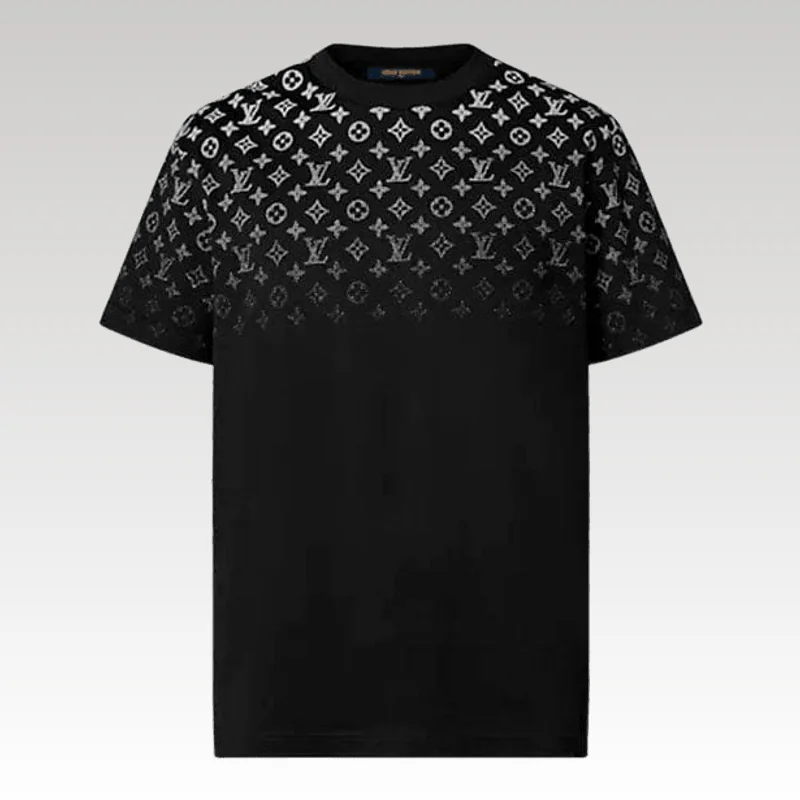 T-shirt Louis Vuitton Gradient Cotton Black - Drip Slum