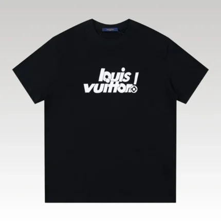 T-shirt Louis Vuitton LV Black Graphic Logo - Drip Slum