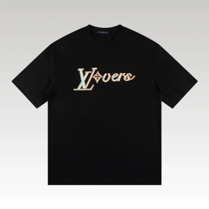 T-shirt Louis Vuitton LV Black LVovers Design - Drip Slum