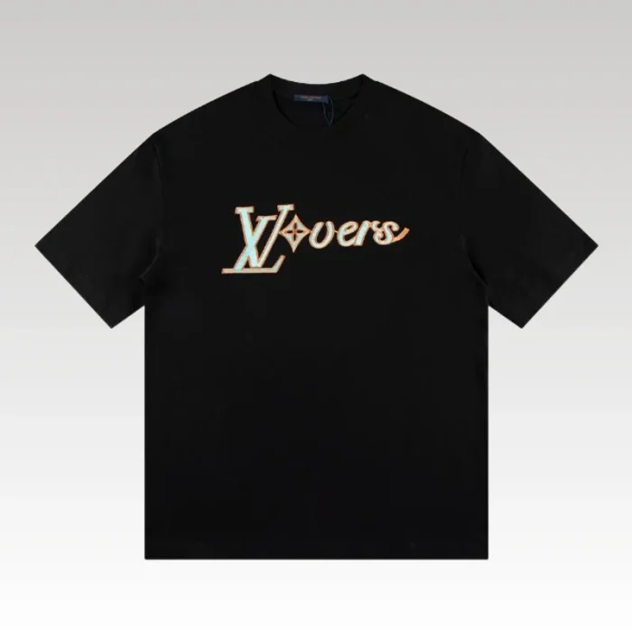 T-shirt Louis Vuitton LV Black LVovers Design - Drip Slum
