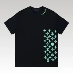 T-Shirt Louis Vuitton LV Monogram Print Black - Drip Slum