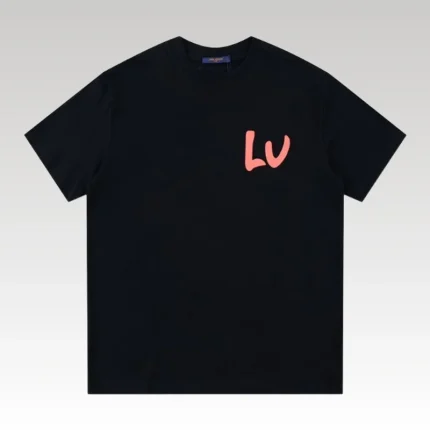 T-Shirt Louis Vuitton LV Multicolor Logo Black - Drip Slum