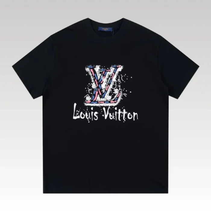 T-Shirt Louis Vuitton LV Paint-Splatter Black - Drip Slum