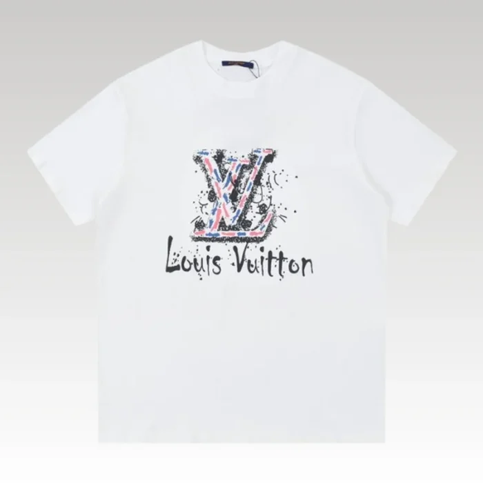 T-Shirt Louis Vuitton LV Paint-Splatter White - Drip Slum