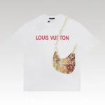 T-shirt Louis Vuitton LV White Bag Print - Drip Slum