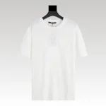 T-shirt Louis Vuitton LV White Embroidered Logo - Drip Slum