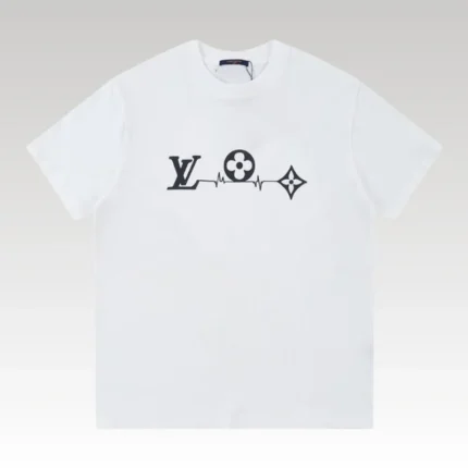 T-shirt Louis Vuitton LV White Monogram Pulse - Drip Slum