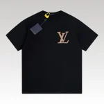 T-Shirt Louis Vuitton Monogram Logo Black LV046 - Drip Slum
