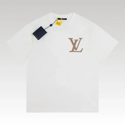 T-Shirt Louis Vuitton Monogram Logo White LV047 - Drip Slum