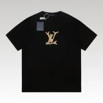 T-shirt Louis Vuitton Rope Logo Black LV026 - Drip Slum