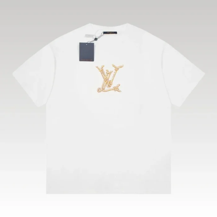 T-shirt Louis Vuitton Rope Logo White LV027 - Drip Slum