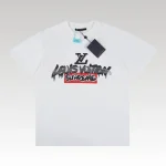 T-shirt Louis Vuitton x Supreme Graffiti White SP028 - Drip Slum
