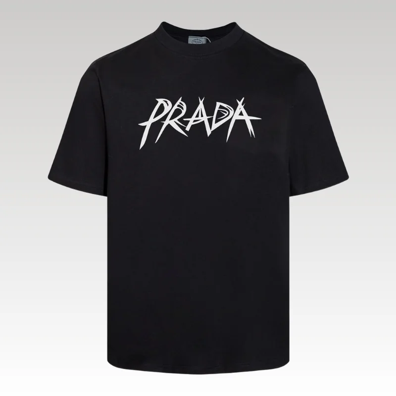 T-shirt Prada Milano Black Graphic Logo PD033 - Drip Slum