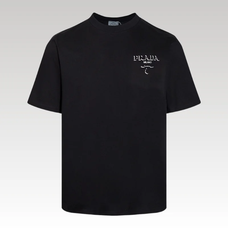 T-shirt Prada Milano Crest Logo Black PD013 - Drip Slum