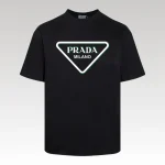T-shirt Prada Milano Triangle Logo Black PD020 - Drip Slum