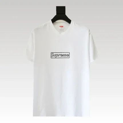 T-shirt Supreme Box Logo Outline White SP026 - Drip Slum