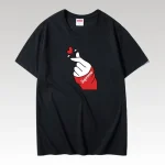 T-shirt Supreme Heart Hand Graphic Black SP033 - Drip Slum