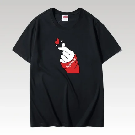 T-shirt Supreme Heart Hand Graphic Black SP033 - Drip Slum