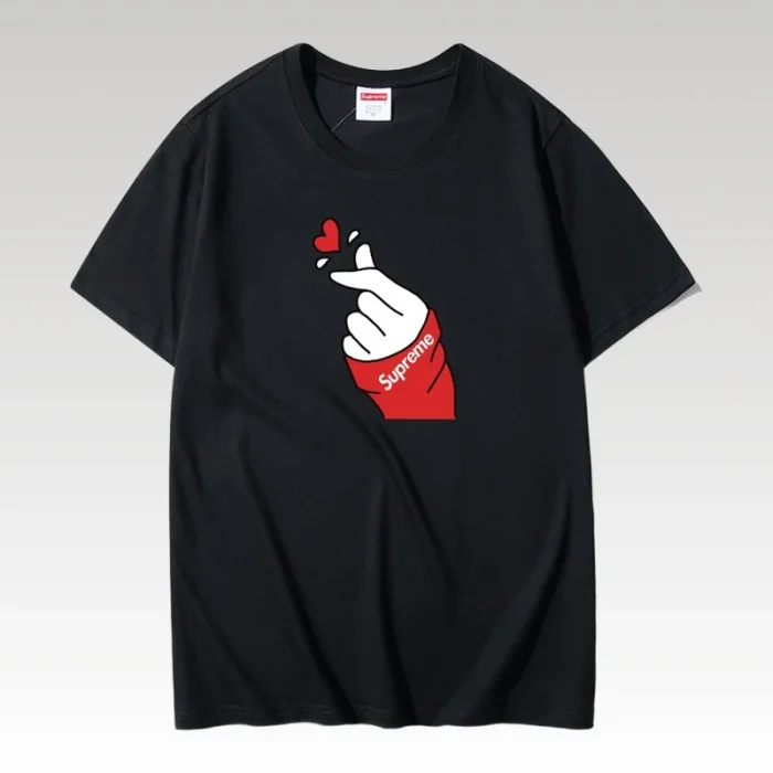 T-shirt Supreme Heart Hand Graphic Black SP033 - Drip Slum