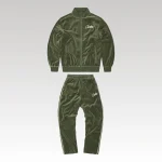 Tracksuit Corteiz Velour Green with White Logo CZ008 - Drip Slum