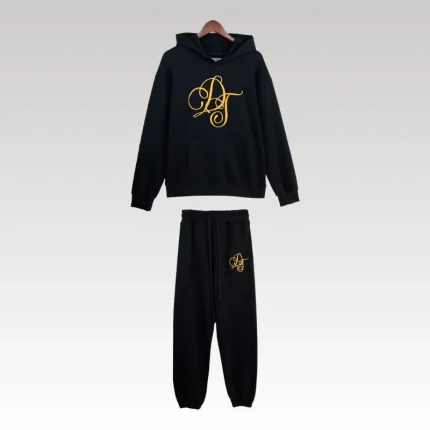 Tracksuit Denim Tears Monogram Black Gold Hoodie - Drip Slum