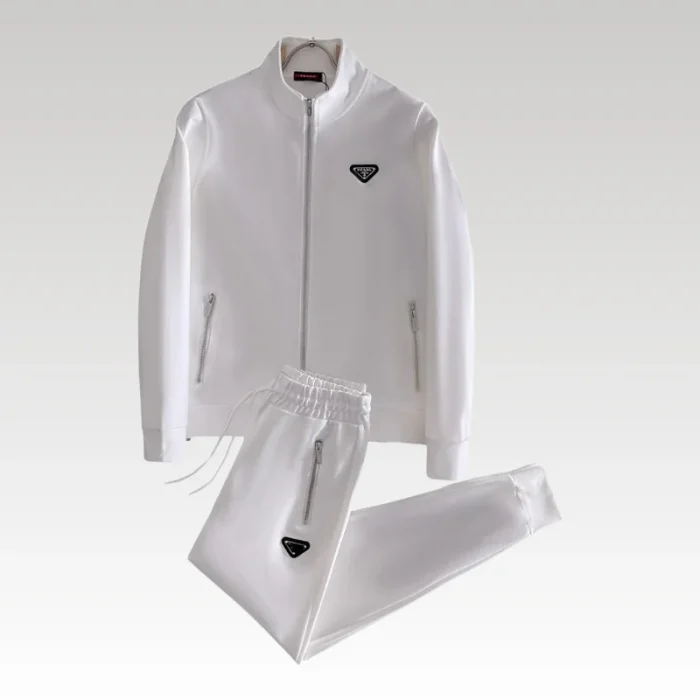 Tracksuit Prada White Full Zip Edition PD056 - Drip Slum