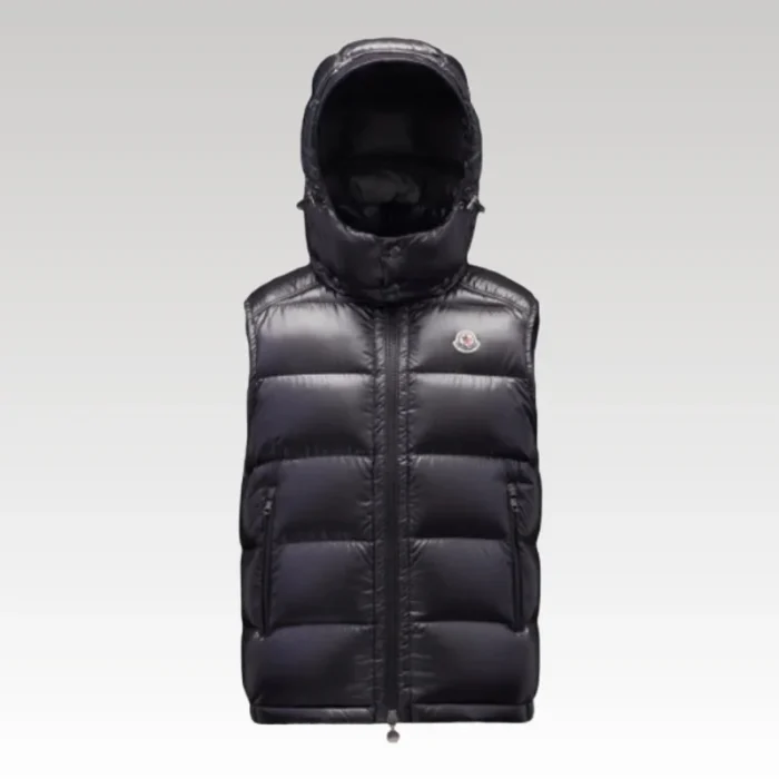 Vest Puffer Moncler with Hood Black MCL021 - Drip Slum