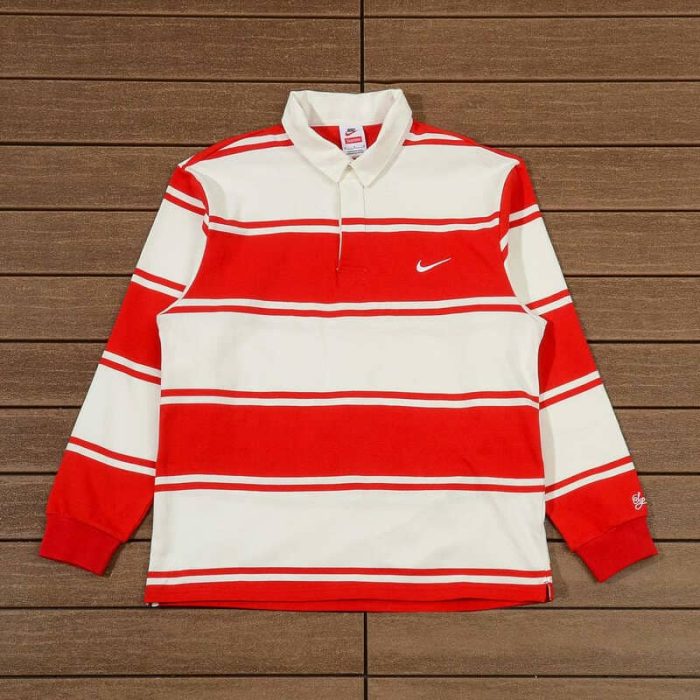 T-shirt Supreme x Nike Strip Rugby NK084 - Image 2